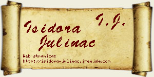 Isidora Julinac vizit kartica